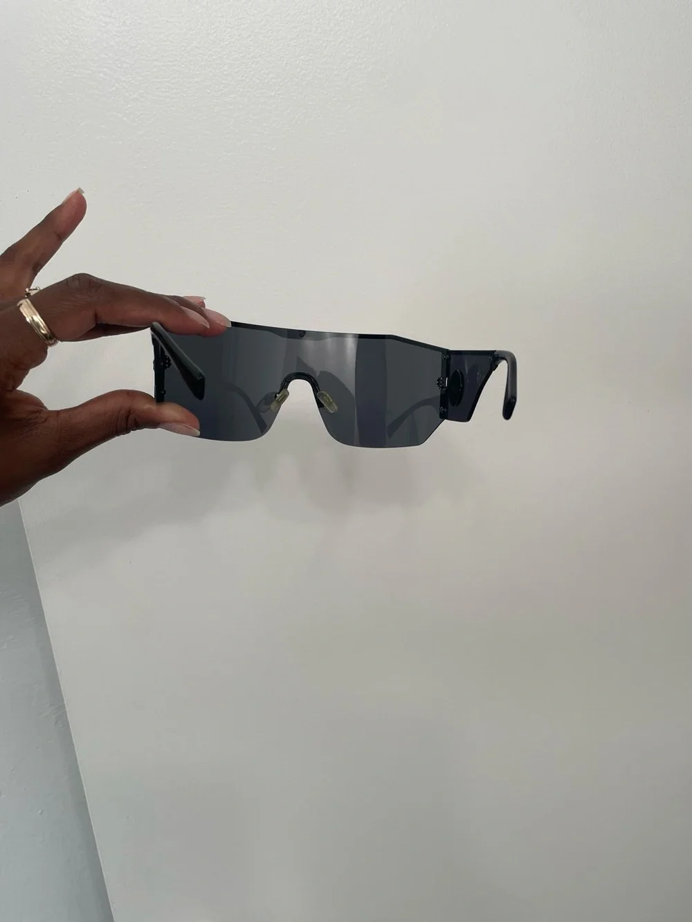 Authentic Versace Black Shield VR Visor with Matching Case